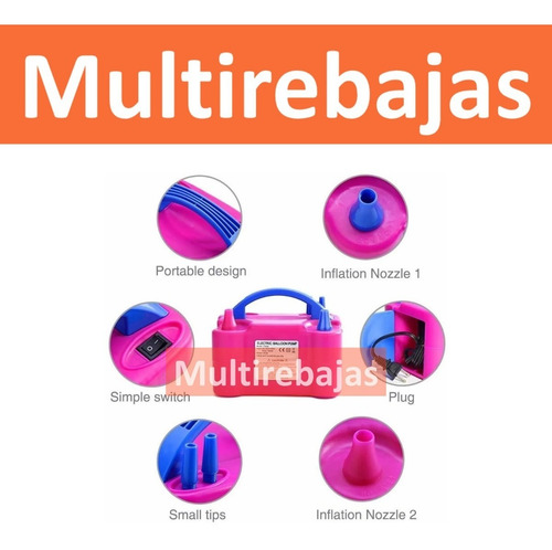 Practica Maquina Para Inflar Globos Infladora Portátil