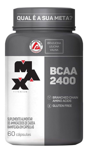 Bcaa 2400 - 60 Cápsulas - Max Titanium Sabor Natural