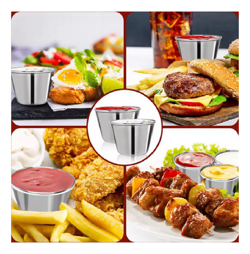 Set 5 Moldes Para Flan Pay Salsera Acero Inoxidable 10cm Plateado