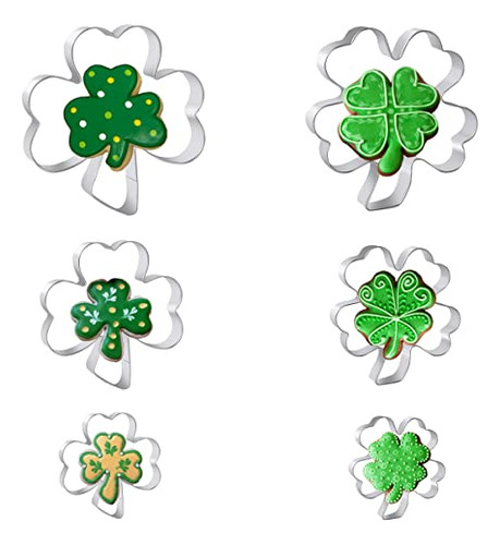 Trébol Del Día De San Patricio, 6 Piezas, Con Forma De Trébo