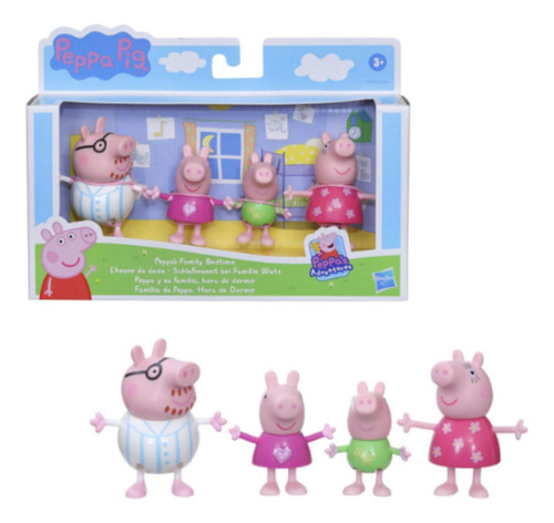 Set Peppa Pig Y Su Familia Hora De Dormir Hasbro - F2171