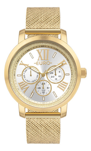 Relógio Euro Feminino Multiglow Dourado - Eu6p29aim/4d