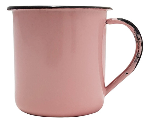 Caneca Xícara De 70ml Chá Café Esmaltadas Agata Cozinha Cor Rosa