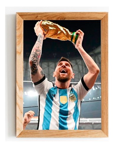 Cuadro Messi Campeon Del Mundo Copa Del Mundo