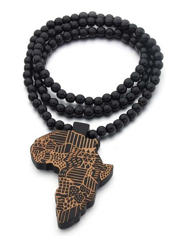 Collar Y Cadena De Madera De África Para Hombres Y Black Bei