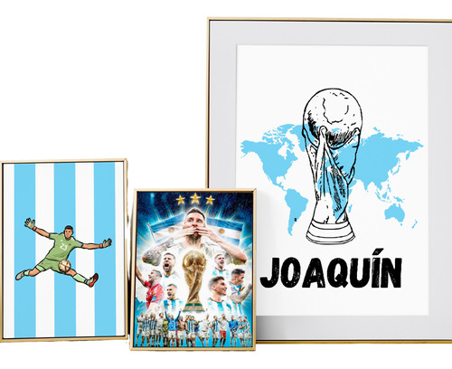 Laminas Imprimibles Mundial Dibujando Messi Copa Con Nombre!