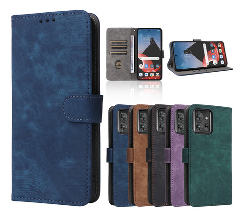 Cartera De Piel Sintética Con Bloqueo Rfid De Primera Calidad Para Thinkphone De Motorola