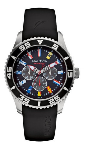 Relogio Nautica A12629g Flag Multifunction 100m C/ Manual