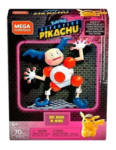 Pokémon Detetive Pikachu Mr. Mime Gjc32 Mega Construx