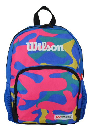 Mochila Wilson Chicos Escolar Deportes Kids Niños Y Niñas Color Azul