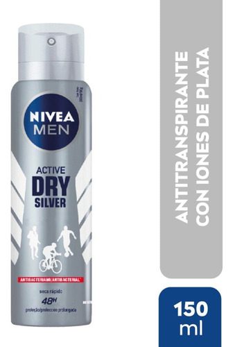 Nivea Desodorante Antitranspirant Active Dry Silver