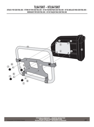 Kit Especifico Givi P/montaje Caja Herramienta S250 Toolbox
