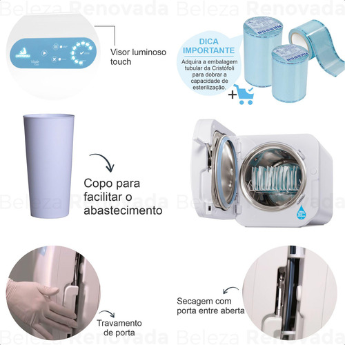Autoclave Vitale Class 21 Litros Aço Inox Bivolt Cristófoli