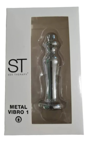 Sex Therapy Metal Vibro 1 Plug Anal Vibrador Metálico Usb Color Plateado