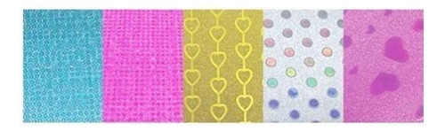 Papel Glitter Decorado A4 150g/m² 10 Folhas Off Paper Cor Ouro Coração
