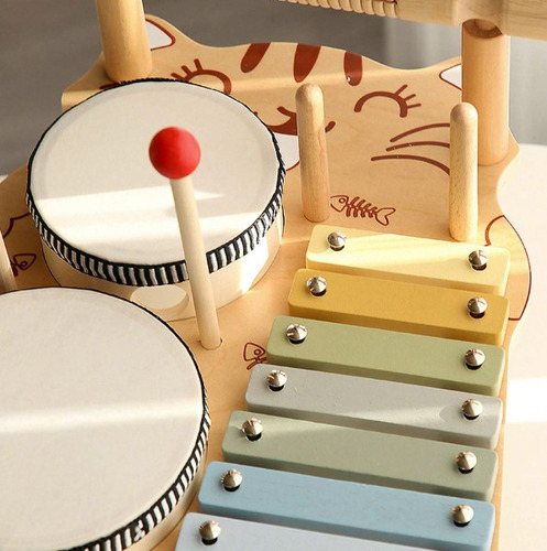 Juego Didáctico Batería En Madera