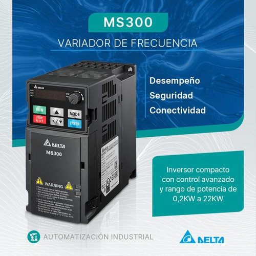 Variador Trifasico Delta Ms 300 1hp C/plc Vfd2a7ms43ansaa