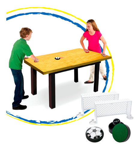Flat Ball Air Soccer Bola Flutuante Futebol Mesa Multikids Cor Preto