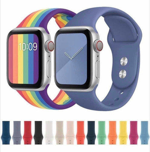 Correas Goma Tacto Seda Apple Watch Series 1-5 38/40/42/44mm