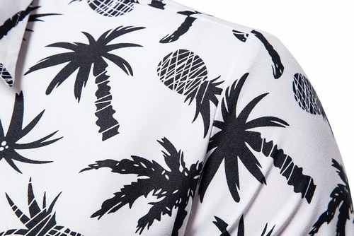 Camisa Hawaiana Moda Casual Estilo Slim Fit Para Hombre