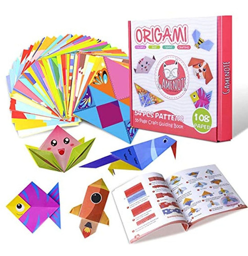 Gamenote Kit De Origami Colorido Para Niños, 118 Papeles De