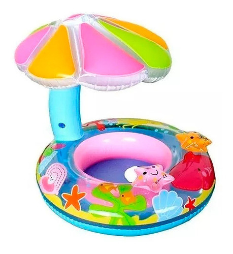 Boia Fralda Inflável Infantil Bebê Brinquedo Piscina Parasol