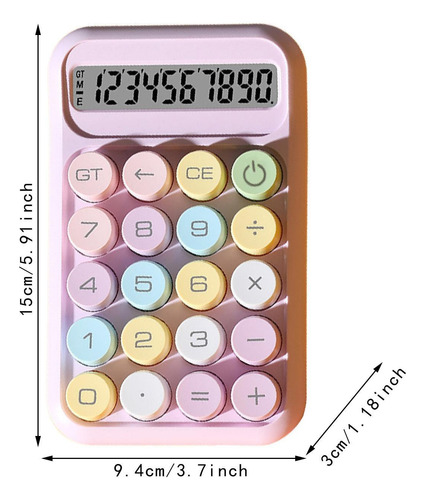 Botones Mecánicos De Calculadora De 10 Dígitos Pantalla
