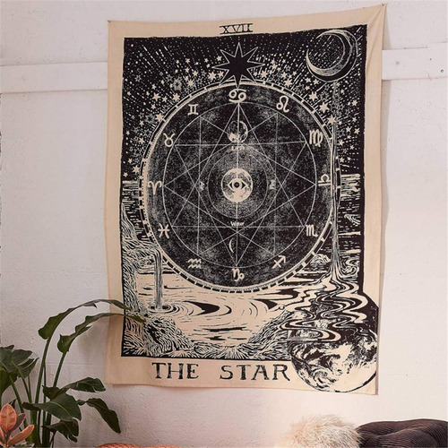 Amiiba Tarot Star Tapiz Pared Misterioso Celeste Para Colgar