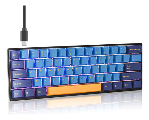 Ussixchare Gk61 Nautilus - Teclado Mecnico 60% Personalizado