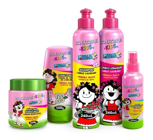 Kit Bio Extratus Kids Infantil Cabelo Cacheados 5 Produtos