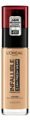 Base de maquillaje L'Oréal Paris Infallible Infallible Infallible tono 455 - natural buff