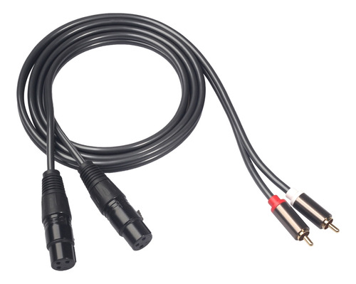 Cable De Audio 2 Rca Macho A 2 Xlr Hembra De 1,5 Mts