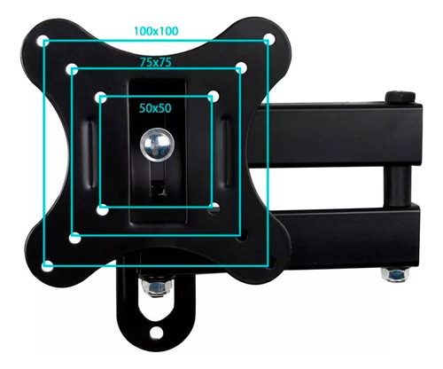 Soporte Para Pantalla Tv Pared Vesa 14 A 27 Pulgadas Brazo