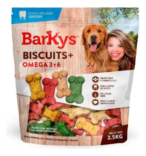 Barkys Biscuits Con Omega 3 Y 6 De 2.5 Kg