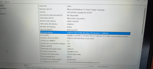 Laptop Lenovo Ideapad 3 Core I5 8gb Ram 512gb Ssd Gris (Usado)