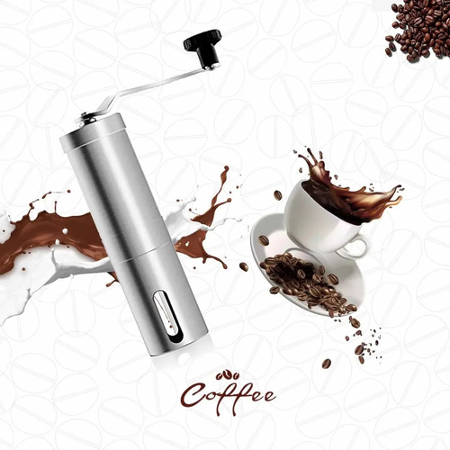 Molinillo De Café Manual Amoladora De Café Acero Inoxidable Plateado