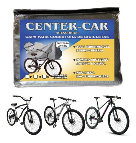 Imagem 2 de 4 de Capa P/ Cobrir Bicicleta Forrada Impermeável Aro 24/26/29