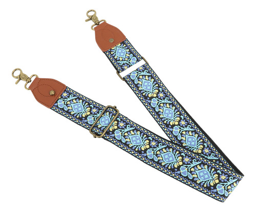 // Correa De Cámara De Estilo Étnico Azul, Tejida Retro,