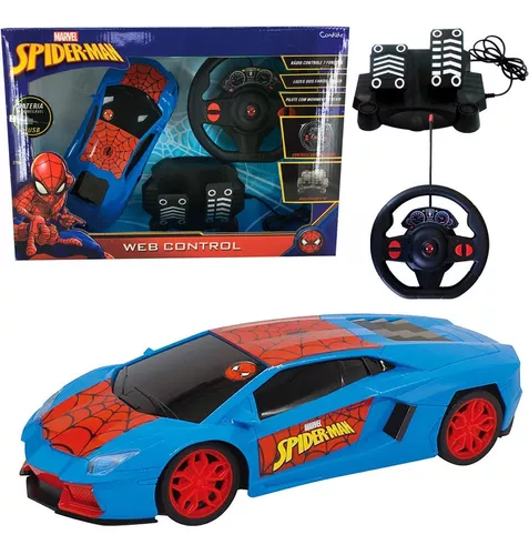 Carrinho de Controle Remoto - Homem Aranha - 7 Funções Spin Revolution -  Real Brinquedos