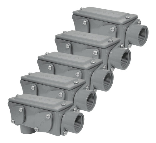 Condulet Multiforma 1/2 3/4 Argos Cdtr013g No Metalico Gris