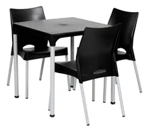 Comprar Juego 3 Sillas Malba + Mesa 72x72 Plastica Jardín Quincho
