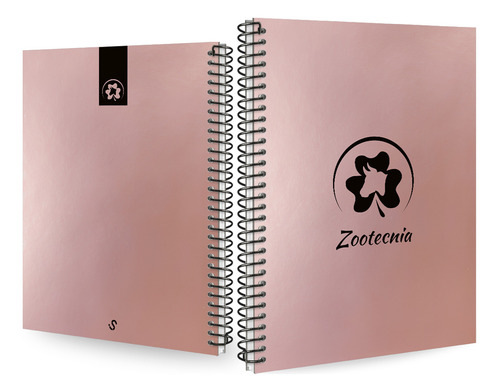 Caderno Universitário Profissões Rosê Gold 1 Matéria Cor Zootecnia