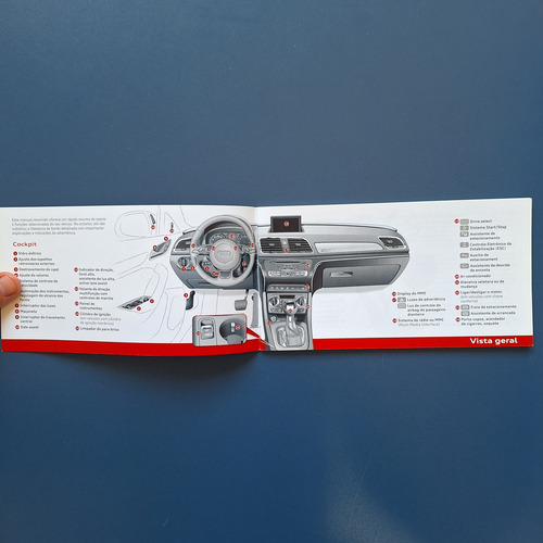 Manual Resumido Do Audi Q3 E Rs Q3 2013 E/ou 2014 Original (Usado)