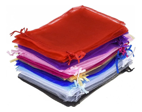 100 Bolsas De Regalo Con Cordón, Bolsas De Red Para Caramelo