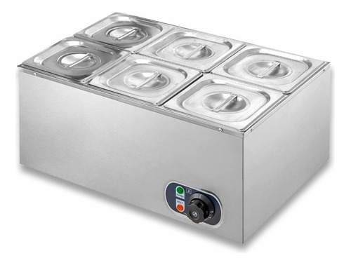 Rechaud Buffet 6 Cubas 1/3 Aço Inox Zepper Zprc06 220V/110V