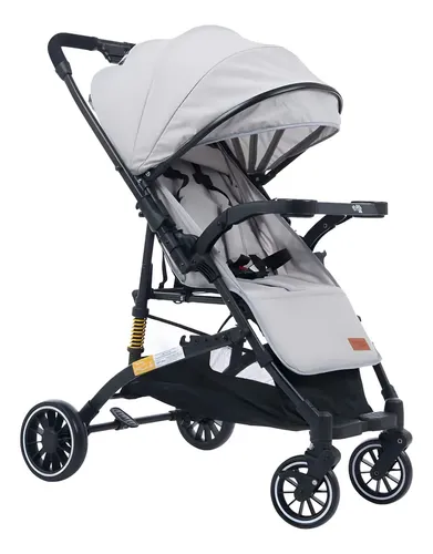 Carrinho Passeio Bebê Alça Reversível Yougo Cinza Maxi Baby