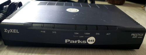 Modem Zyxel Prestige 645 Parks C/ Fonte E Cabo De Força Cor Cinza-escuro