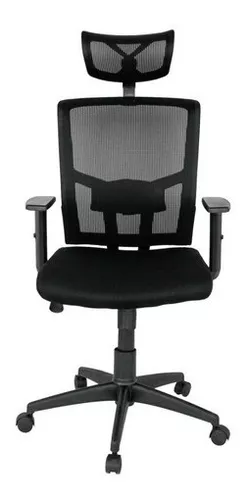 Silla De Escritorio Y Oficina Ergonomica Pc Giratoria Femmto Bm001 Negro  Mesh Peso Maximo 120kg Apoyabrazos Rebatibles