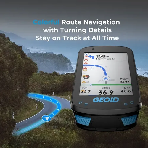 Ciclocomputador Geoid CC600 Colorido GPS Monitor Cardíaco 2,4