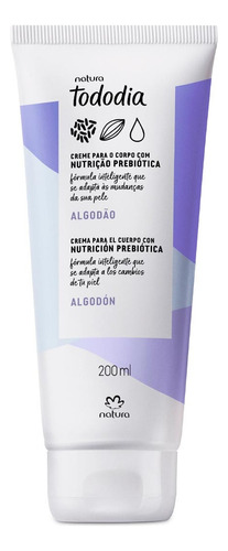 Creme Desodorante Corporal Nutritivo Tododia Natura - 200ml Tipo De Embalagem Bisnaga Fragrância Algodão